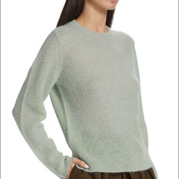 Vince Sweaters - COPY - Vince Brushed Cashmere Wool Blend Crewneck Sweater in Mint Glass